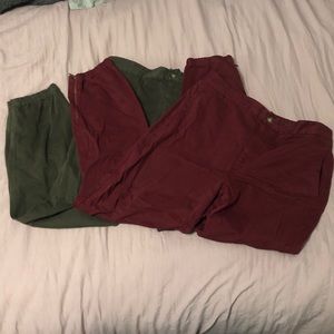 Lou & Grey ankle zip jogger pants - L